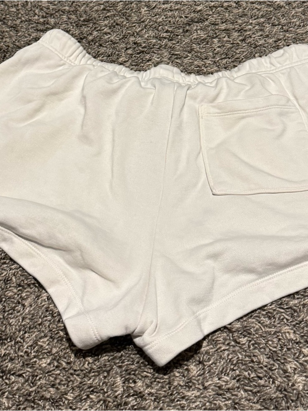 Women’s Cream Lounge Shorts with Drawstring Waist - Picture 3 of 3